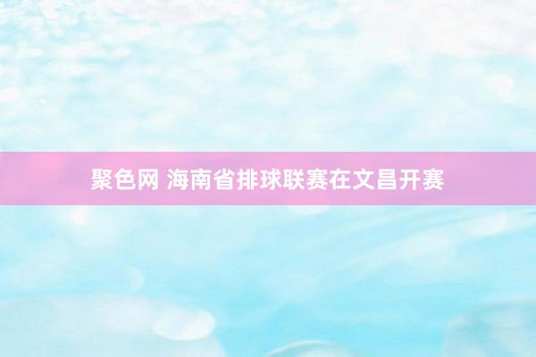 聚色网 海南省排球联赛在文昌开赛
