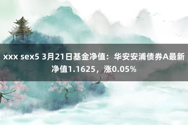 xxx sex5 3月21日基金净值：华安安浦债券A最新净值1.1625，涨0.05%